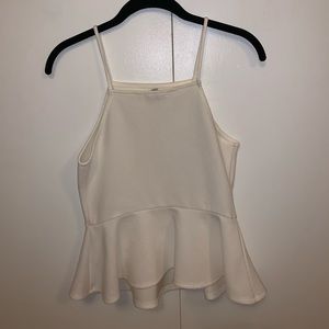 Cute white peplum top